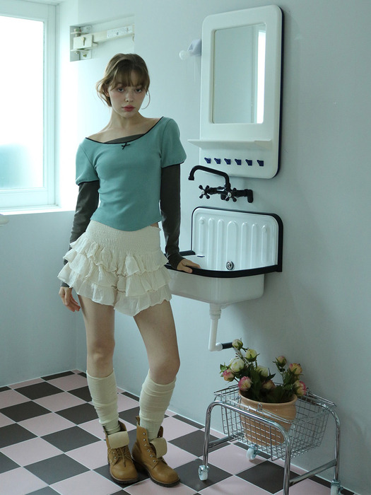 puff lace layered top_3colors