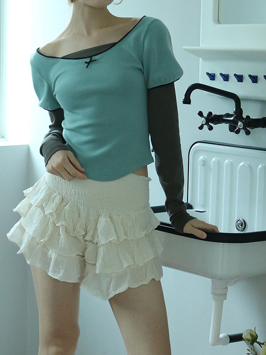 puff lace layered top_3colors
