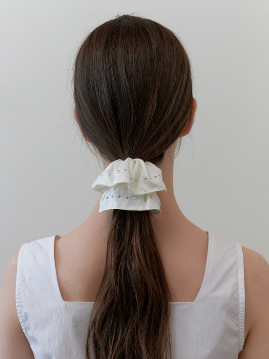 stud  line scrunch - off white (3color)