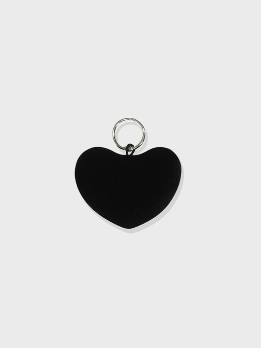 Paris Heart Keyring - Black