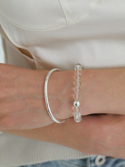 sheer logo ball bracelet