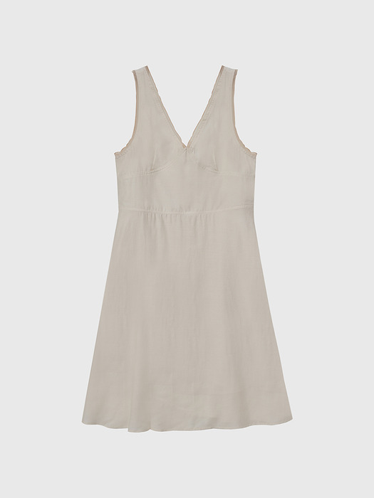 Silky V-neck Sleeveless Layered Dress