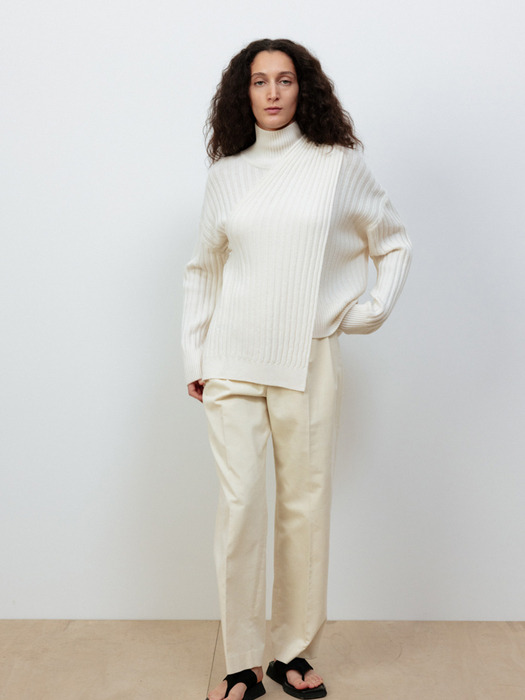 TWO TUCK CORDUROY PANTS [IVORY]