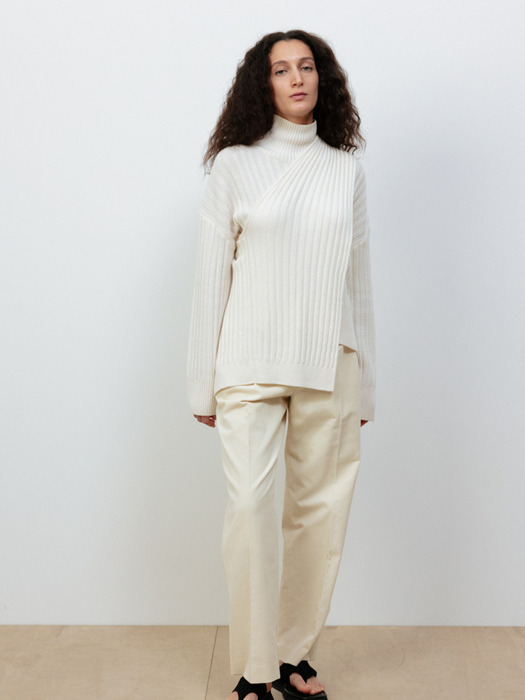 TWO TUCK CORDUROY PANTS [IVORY]