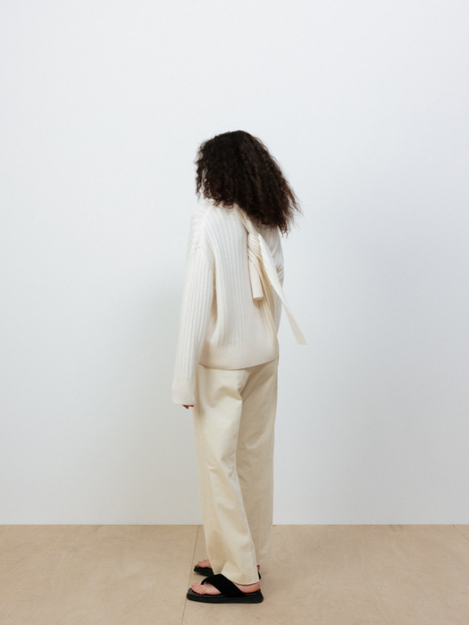 TWO TUCK CORDUROY PANTS [IVORY]