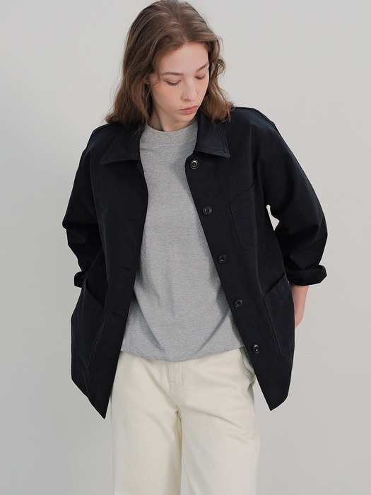 Margaret half jacket (navy)