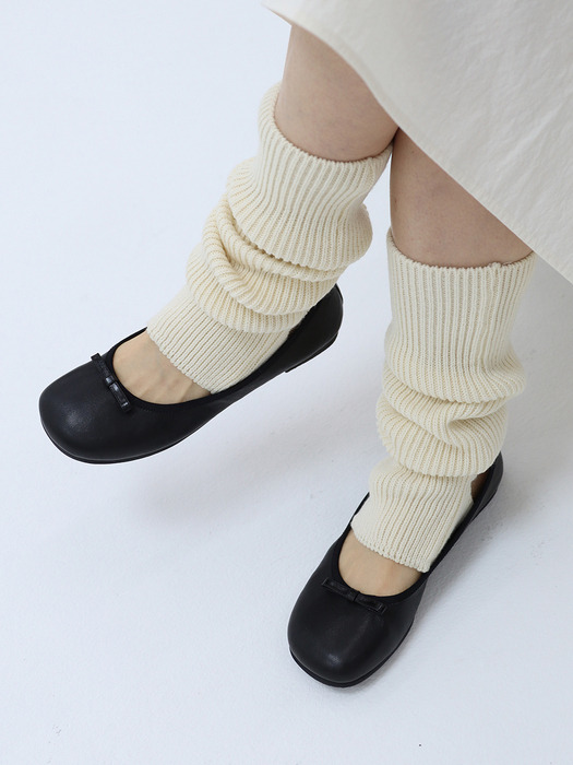 ribbon flat shoes_24536_black