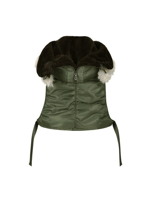 N2B HOOD FLYER VEST awa658w(KHAKI)