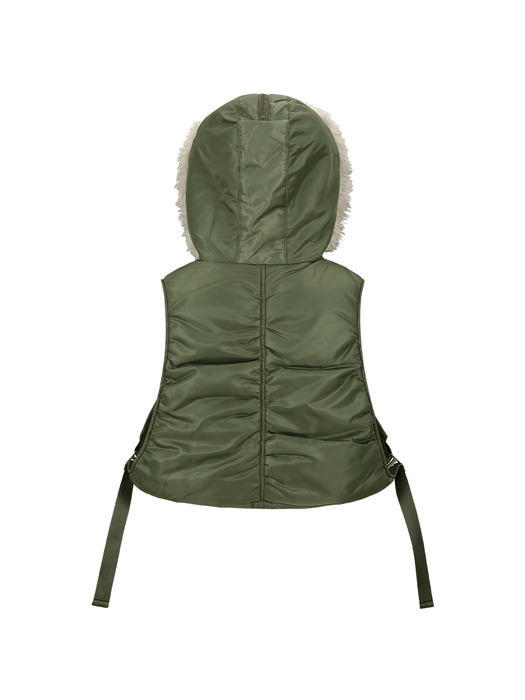 N2B HOOD FLYER VEST awa658w(KHAKI)