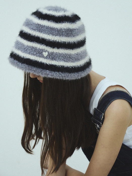 Kitsch stripe bucket hat_2color