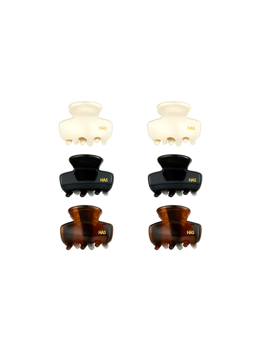 [2SET] HDM015 French mini celluloid hair clips