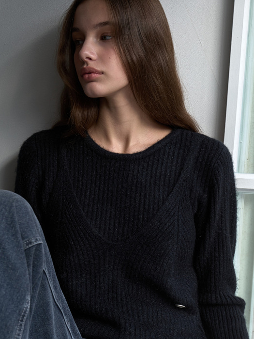 레이어드 뷔스티에 니트 세트 4컬러 VW317