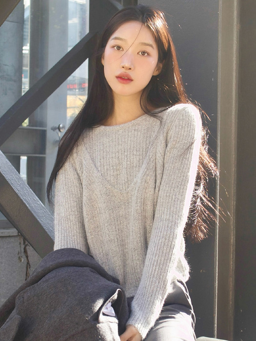 레이어드 뷔스티에 니트 세트 4컬러 VW317