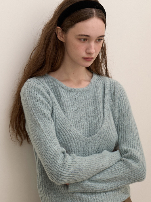 레이어드 뷔스티에 니트 세트 4컬러 VW317