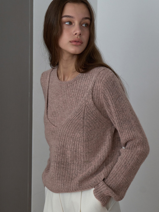 레이어드 뷔스티에 니트 세트 4컬러 VW317