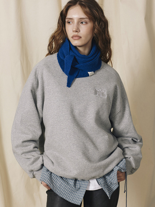 Raglan String Sweatshirt_Melange Gray