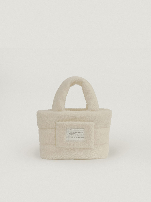 [단독]Fluffy Fur Bag Ivory