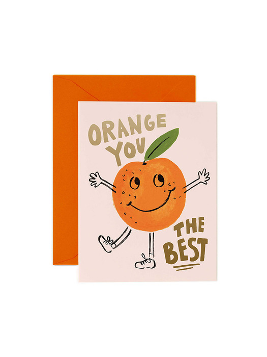 라이플페이퍼 Orange You The Best Card 사랑 카드