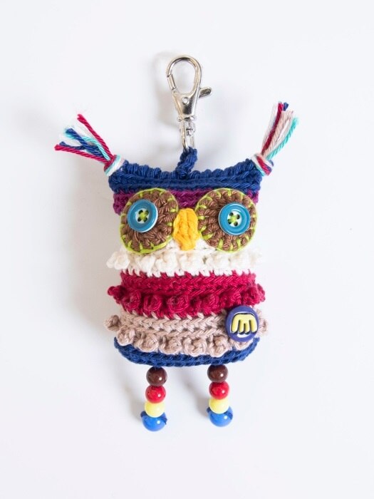 Owl doll Keyring (blue)