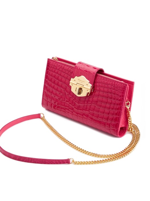 Crocodile Rea bag Hot Pink