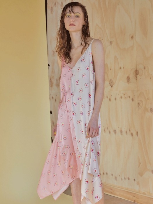 19ss- slip dress - pink print