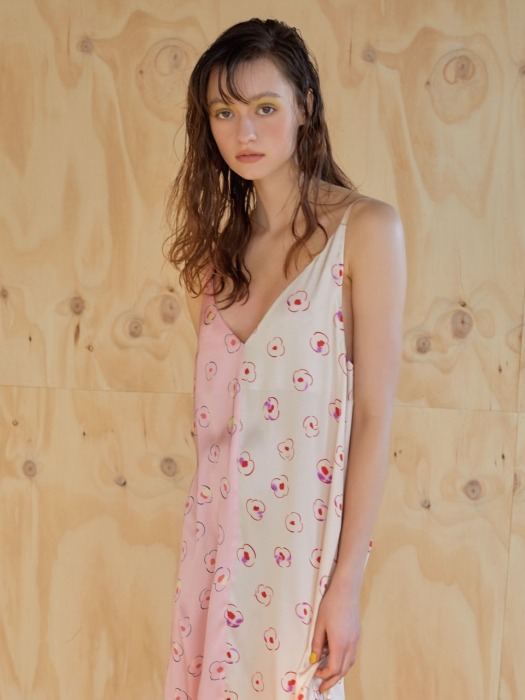 19ss- slip dress - pink print