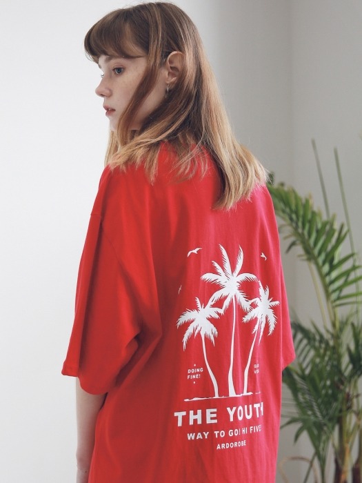 UNISEX PALM TREE TEE ATS191002-RD