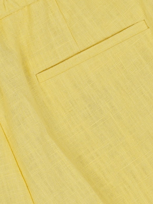 LS LINEN SHORT PANTS_YELLOW