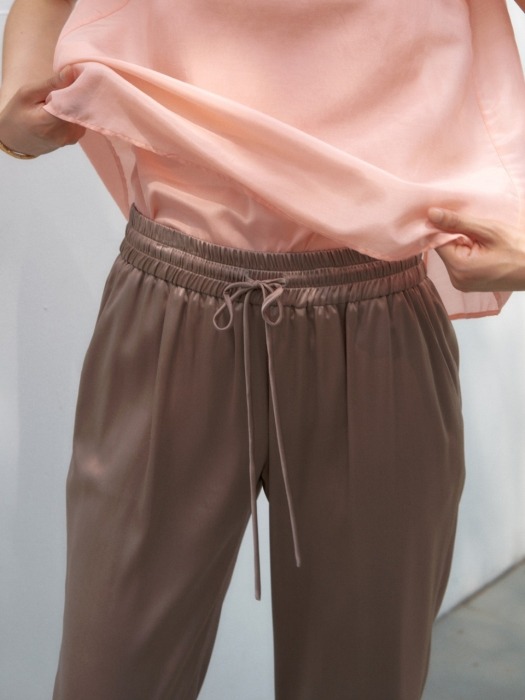  Silk Jogger Pants (2 Colors) 