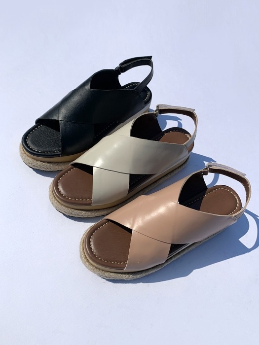 x strap platform espadrille sandal