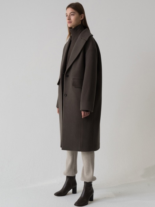 wool coat (khaki brown)