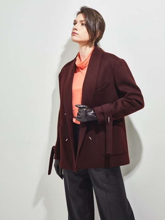 ARNO DOUBLE-BREASTED SHORT COAT