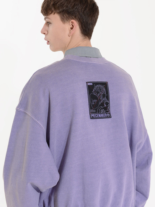 PIGMENT REVERSIBLE SWEAT SHIRTS (PURPLE)