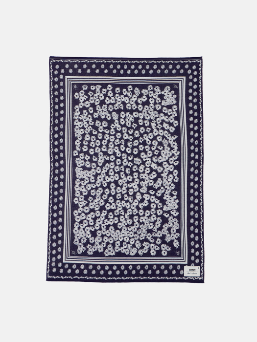 LEELEE Pattern Printed Mini Blanket Navy