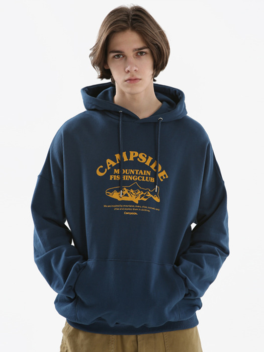 FISHING CLUB SIGN OVERFIT HOODIE CHT205 / 3color