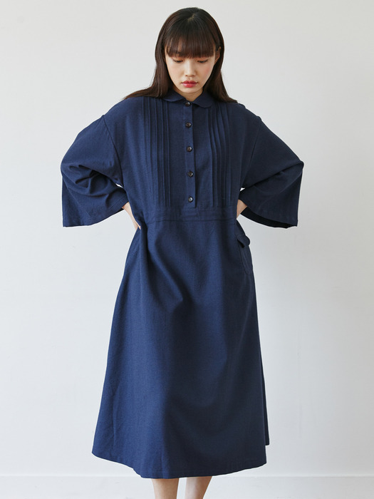 pin tuck onepiece navy