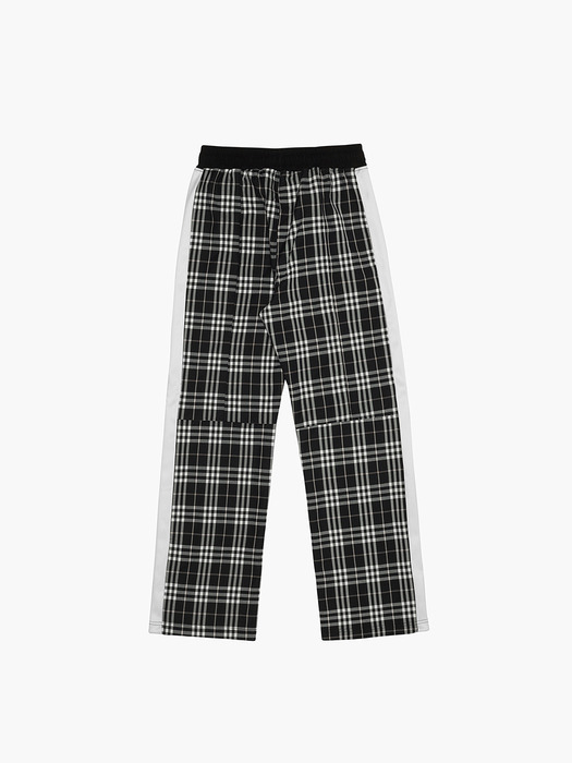 Check Track Pants - Black/White