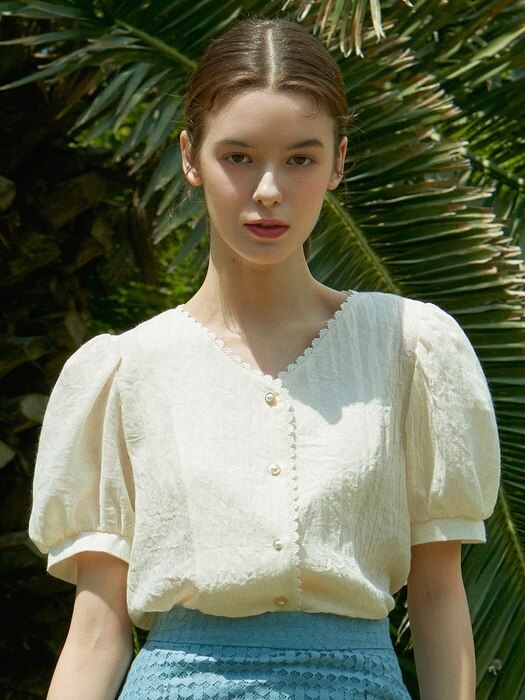 J460 see through lace blouse (ivory)