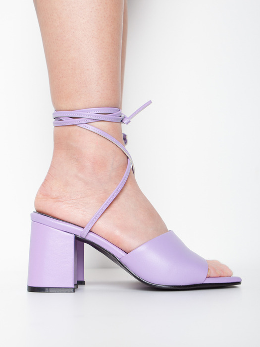 Strappy Block Heel Sandals | Lavender