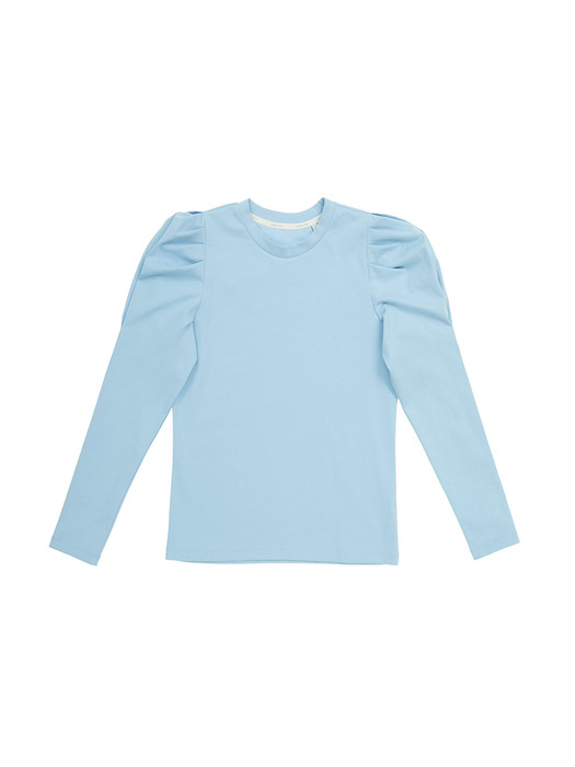 SSANGMUN Puffed long sleeve T-shirt (Powder blue)