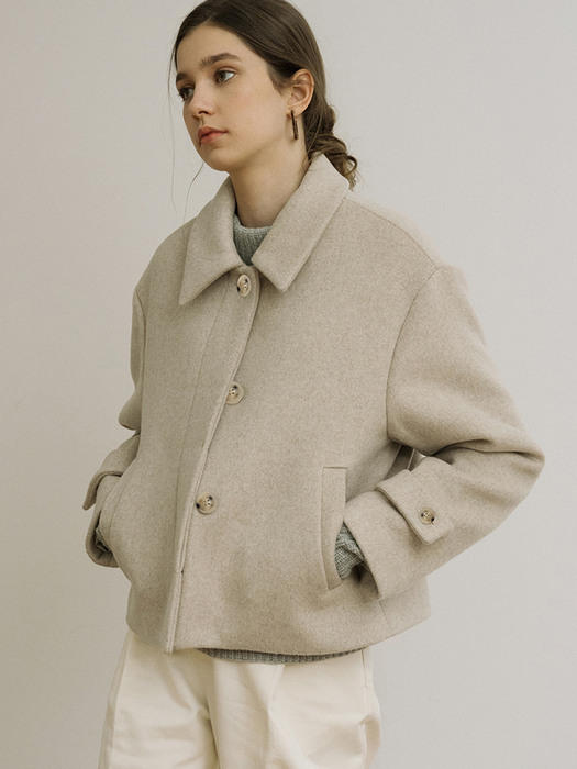 monts 1216 wool crop coat (ivory)