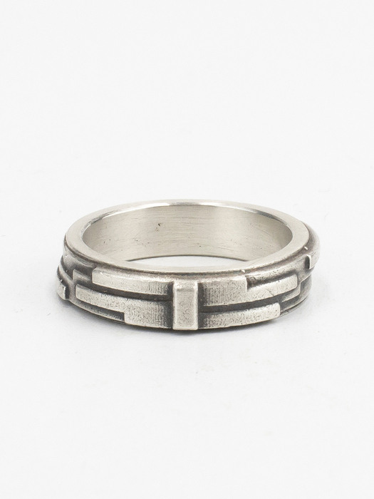 Digital pattern ring (silver 925)