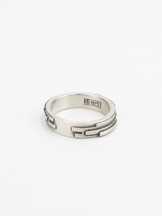 Digital pattern ring (silver 925)