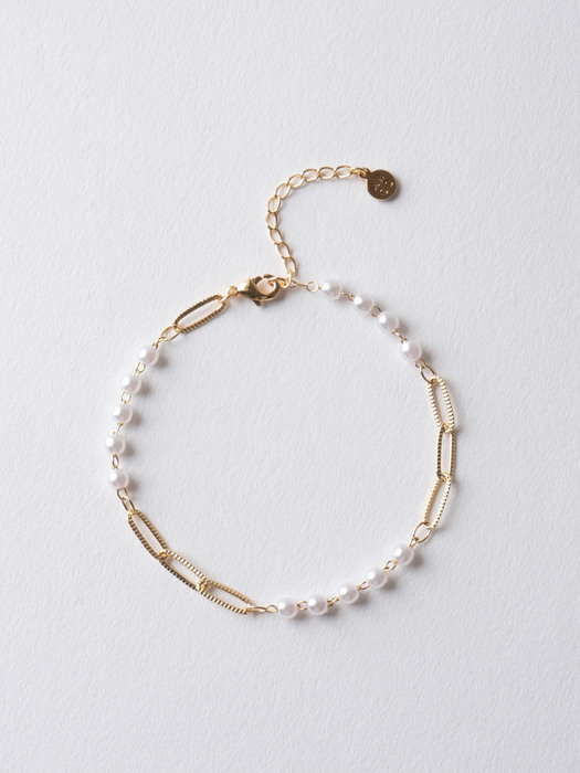 ARb20501_Pearl Link Chain Bracelet