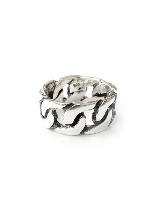 Silver925] BR54 Bold chain ring