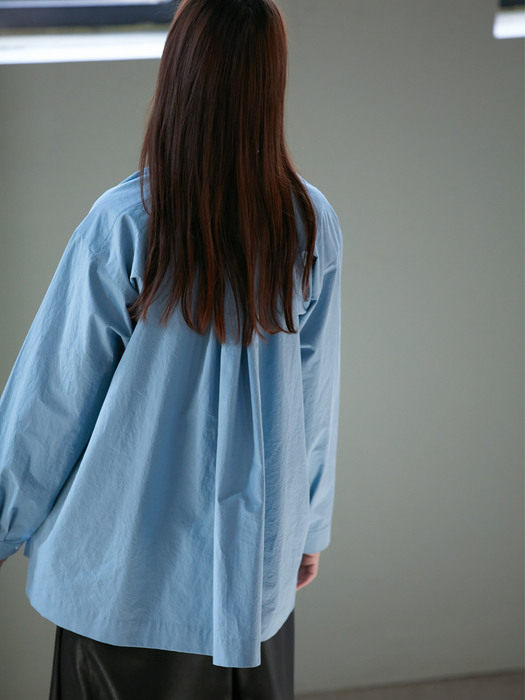 PONCHO TIE BLOUSE_SKY BLUE [U1S0B401/52]