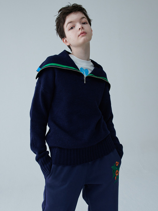 SAILOR ZIP UP 풀오버/네이비