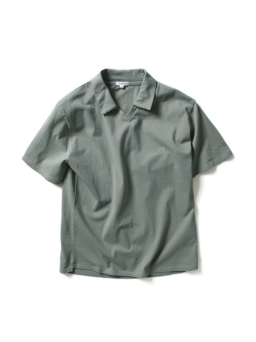 Cotton Polo jersey -Laurel Green