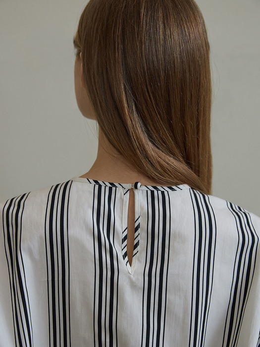 Stripe shot blouse (ivory)