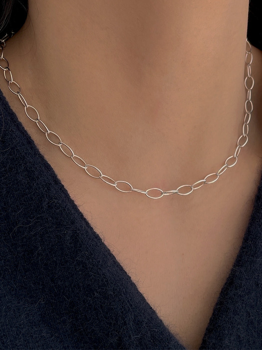 silver925 clip necklace